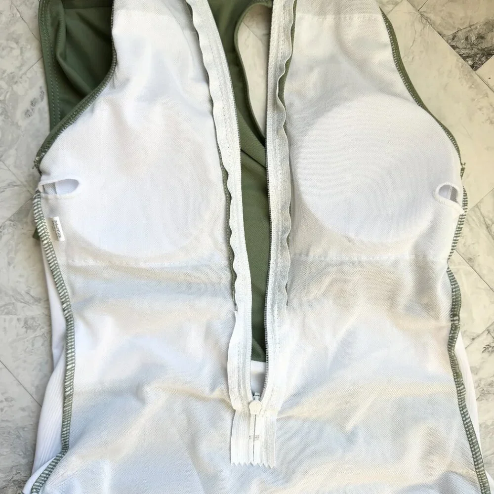 NEW Zipper Sleeveless One-piece Swimsuit